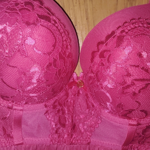 DAISY FUENTES FUCHSIA FLIRTY BABYDOLL SET - Picture 7 of 7